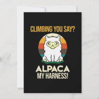 Alpaca My Harness Mountain Climber Rock Climbing G