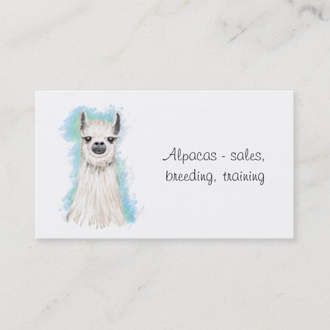 Alpaca Owner Business Card (Front)