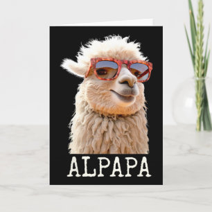 Alpaca Papa Alpapa Lama Daddy Cute Alpaca Dad Fath Card