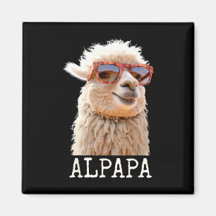 Alpaca Papa Alpapa Lama Daddy Cute Alpaca Dad Fath Magnet