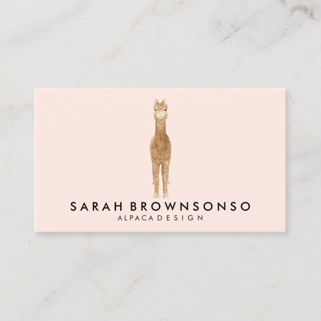 Alpaca Party Visits Business Card (Front)
