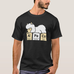 Alpaca Periodic Table Of Elements Lama Pako Huacay T-Shirt