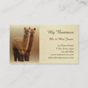 Alpaca Pet Care Business Cards Double-Sided