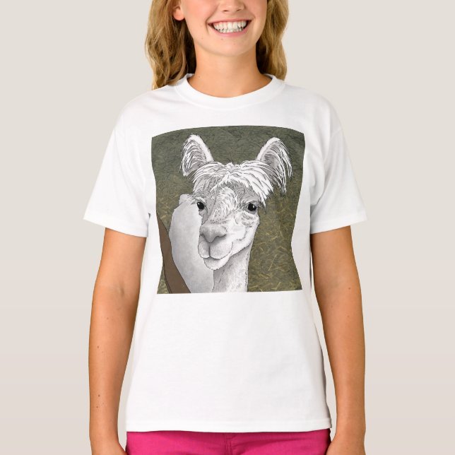 Alpaca Portrait 2 T-Shirt (Front)