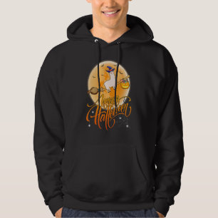 Alpaca Ride Witch Shotgun Moon Vintage Alpaca Hall Hoodie