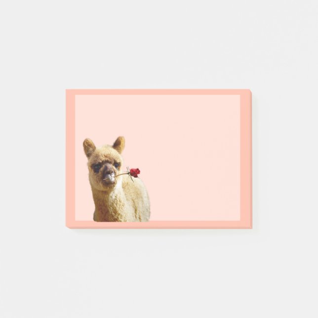 Alpaca Rose Post-it® Notes (Front)