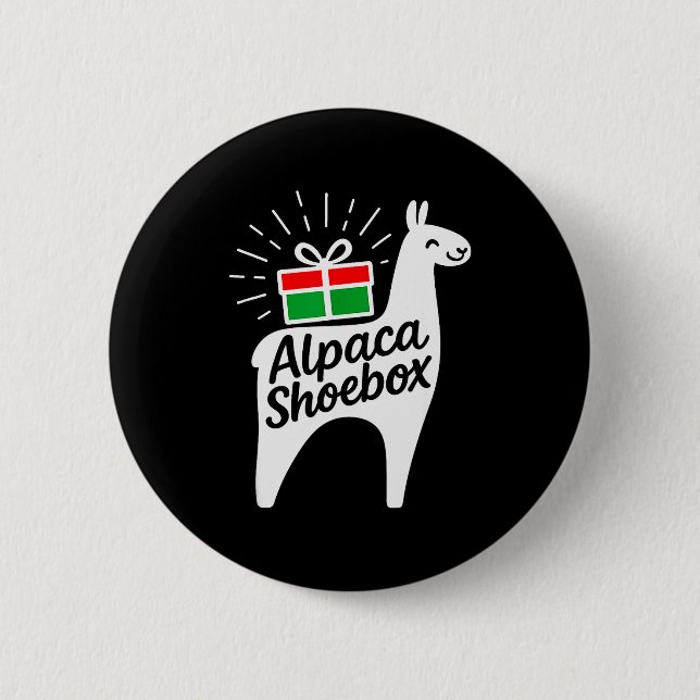 Alpaca Scute Ss Cute Ssbox Christmas Child Giving  6 Cm Round Badge (Front)