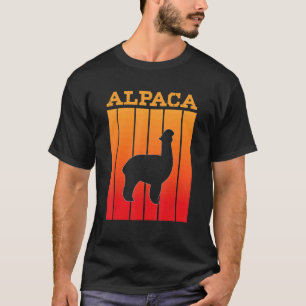 Alpaca Shadow Silhouette At Sunset T-Shirt