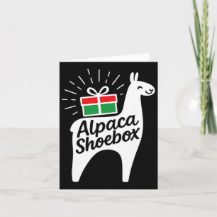Alpaca Shoebox Christmas Child Giving  Card