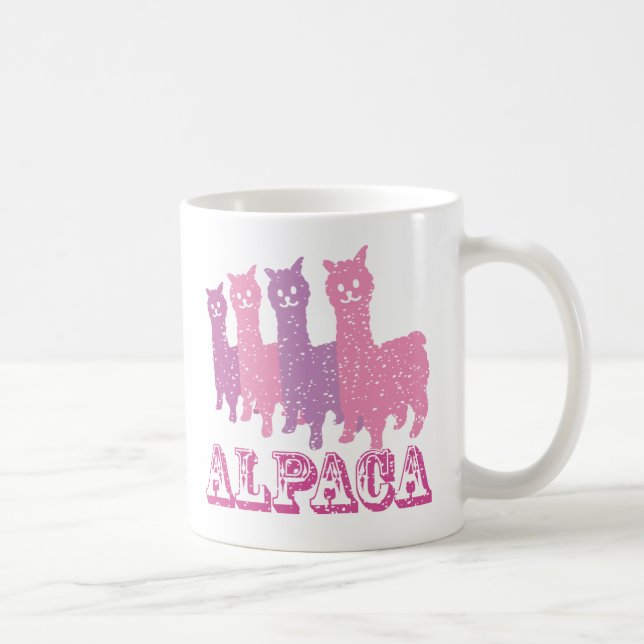 Alpaca Silhouette 4 P Mug (Right)