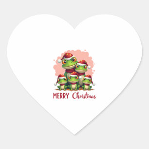 Alpaca Sloth Christmas (1) Heart Sticker