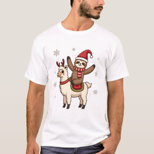 Alpaca Sloth Christmas (1) T-Shirt