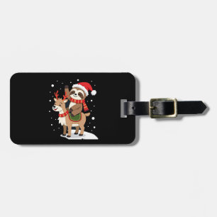 Alpaca Sloth Christmas (2) Luggage Tag