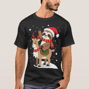 Alpaca Sloth Christmas (2) T-Shirt