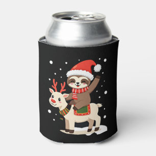 Alpaca Sloth Christmas (3) Can Cooler