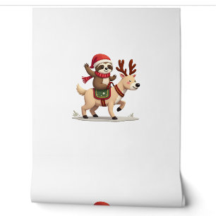 Alpaca Sloth Christmas (3) Wallpaper