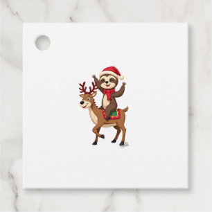 Alpaca Sloth Christmas (4) Favour Tags
