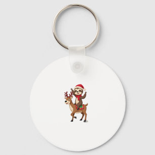 Alpaca Sloth Christmas (4) Key Ring