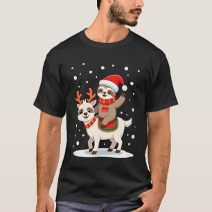Alpaca Sloth Christmas (4) T-Shirt