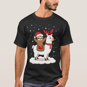 Alpaca Sloth Christmas T-Shirt