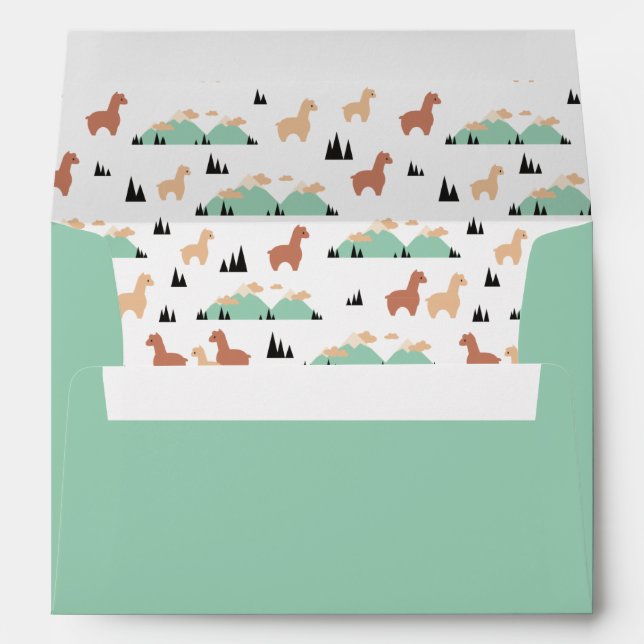 Alpaca Spring Garden Envelope (Back (Bottom))