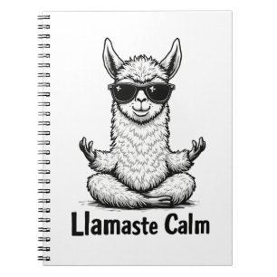 Alpaca Stay Calm Llamaste LLama Yoga Funny Notebook