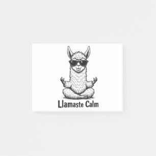 Alpaca Stay Calm Llamaste LLama Yoga Funny  Post-it Notes