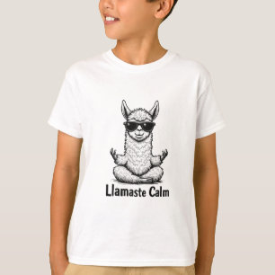 Alpaca Stay Calm Llamaste LLama Yoga Funny T-Shirt