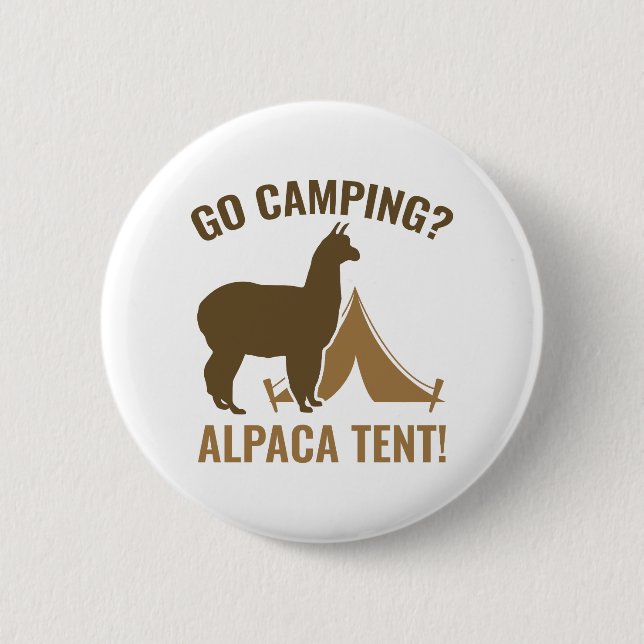 Alpaca Tent 6 Cm Round Badge (Front)