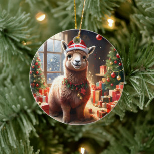 "Alpaca the Presents: A Christmas Tale" Ceramic Tree Decoration