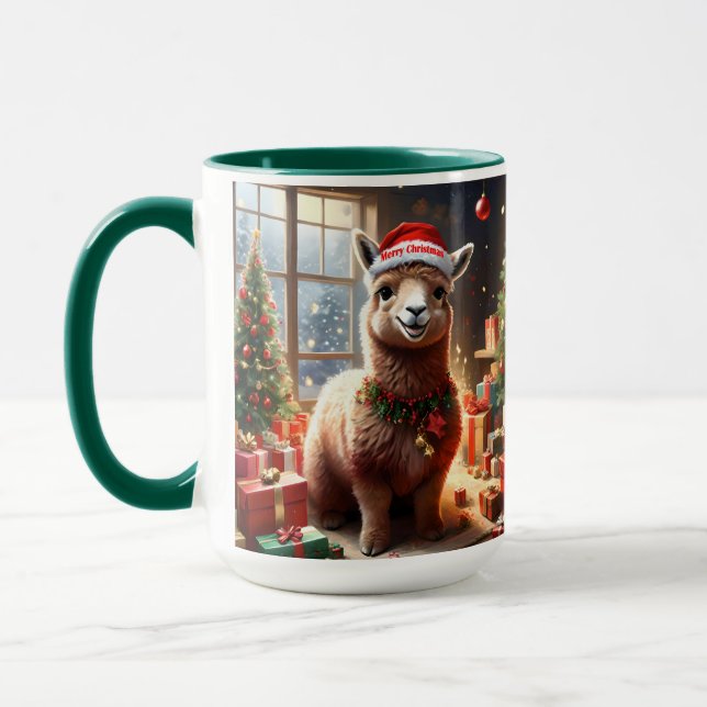 "Alpaca the Presents: A Christmas Tale" Mug (Left)