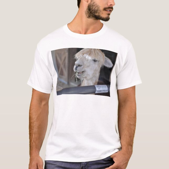 Alpaca, White T-Shirt (Front)
