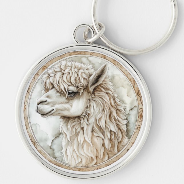 Alpaca Wild Tame and Timeless Collection Key Ring (Front)