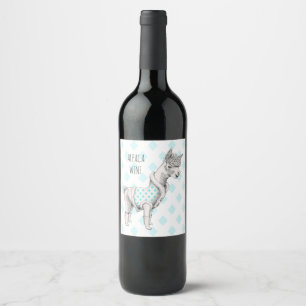 Alpaca Wine (or Sparkling Wine) Bottle Label