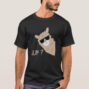Alpaca with glasses  saying llama T-Shirt