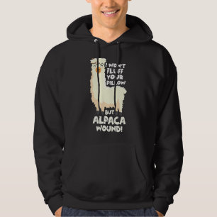 Alpaca Wound Care Nurse Trauma Er Ems Cute Llama Hoodie