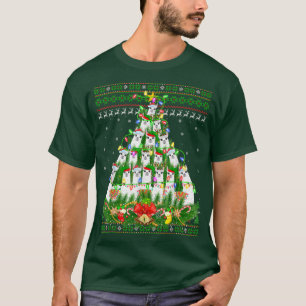 Alpaca Xmas Lighting Tree Santa Alpaca Ugly Christ T-Shirt