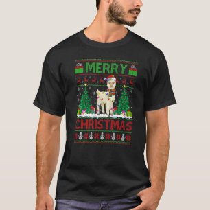 Alpaca Xmas Tree Lights Ugly Santa Alpaca Christm T-Shirt