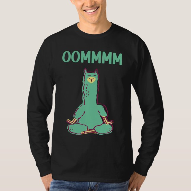 Alpaca Yoga  Animals Workout Calm Zen T-Shirt (Front)