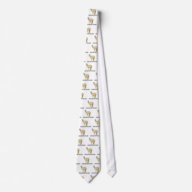 Alpacas are cuter than llamas tie (Front)
