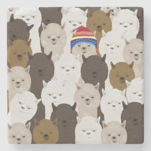 Alpacas Stone Coaster