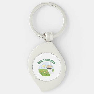 Alpaka-Party Hello Summer Alpaca partytime Key Ring