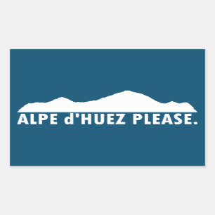 Alpe d’Huez France Please Rectangular Sticker
