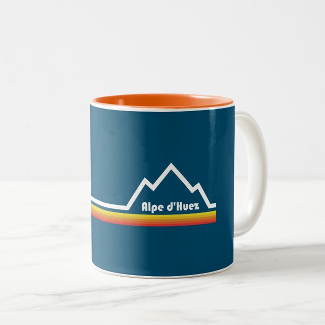 Alpe d’Huez France Two-Tone Coffee Mug (Front Right)