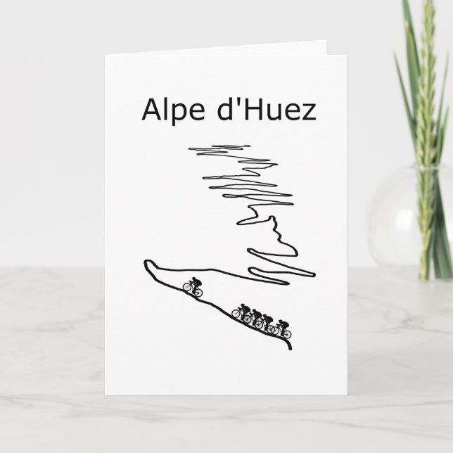 Alpe d Huez in France cycling for men and women Card (Front)