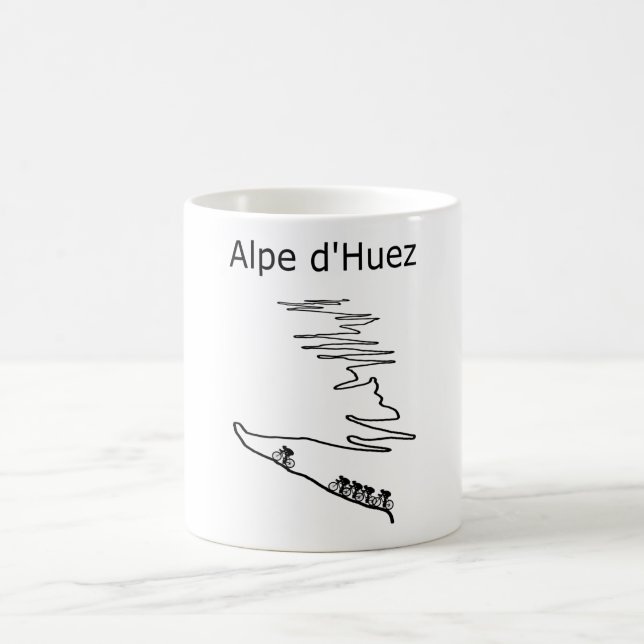 Alpe d Huez in France cycling for men and women Coffee Mug (Center)