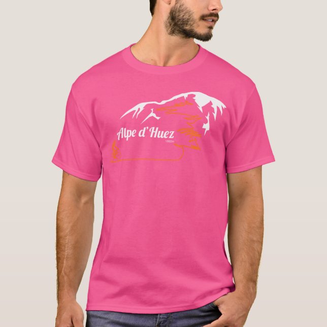 Alpe D'Huez Cycling Print T-Shirt (Front)