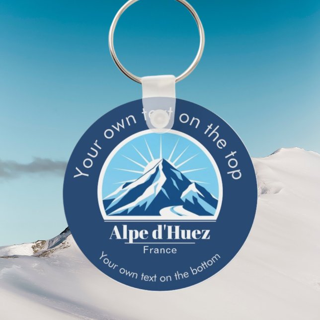 Alpe d'Huez France ski resort gift  Key Ring (Creator Uploaded)