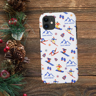 Alpe d'Huez France Ski Snowboard Pattern Case-Mate iPhone Case