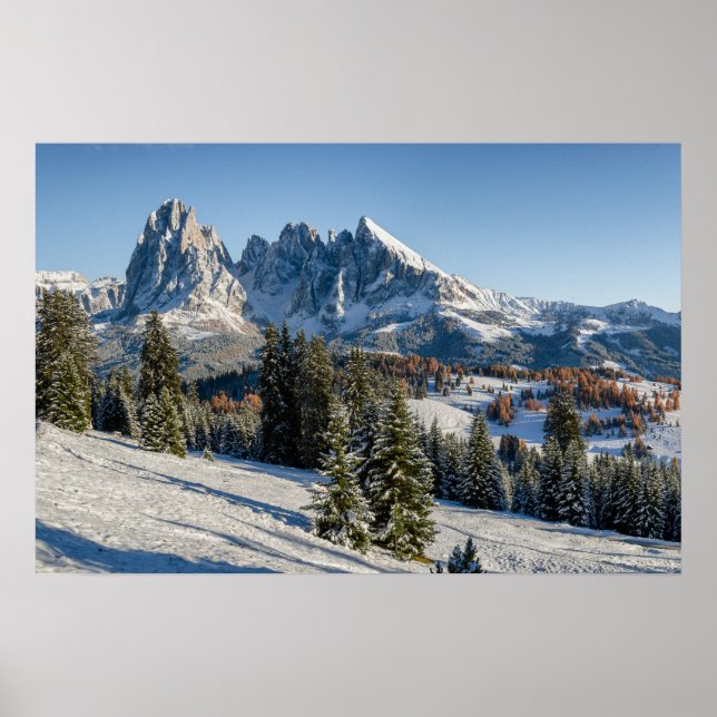 Alpe di Siusi winter landscape poster (Front)